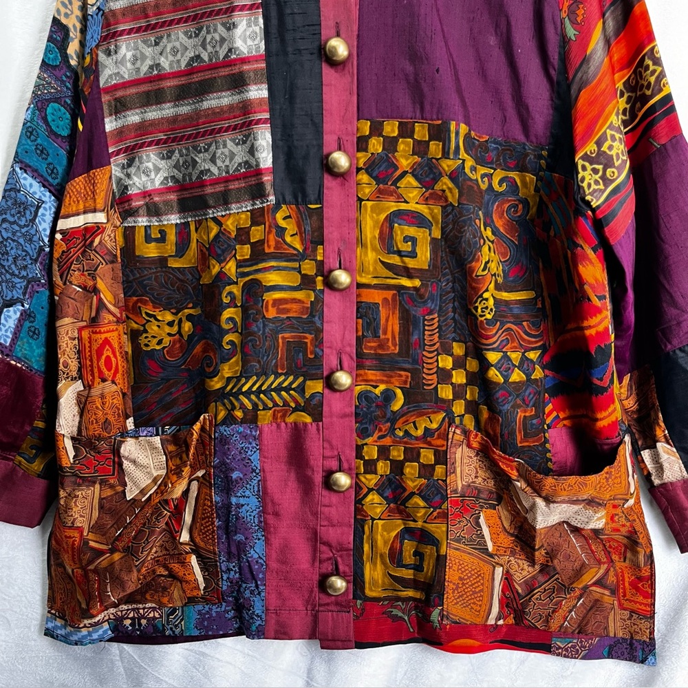 Vintage Patchwork Jacket Maggie Shepherd Australi… - image 3
